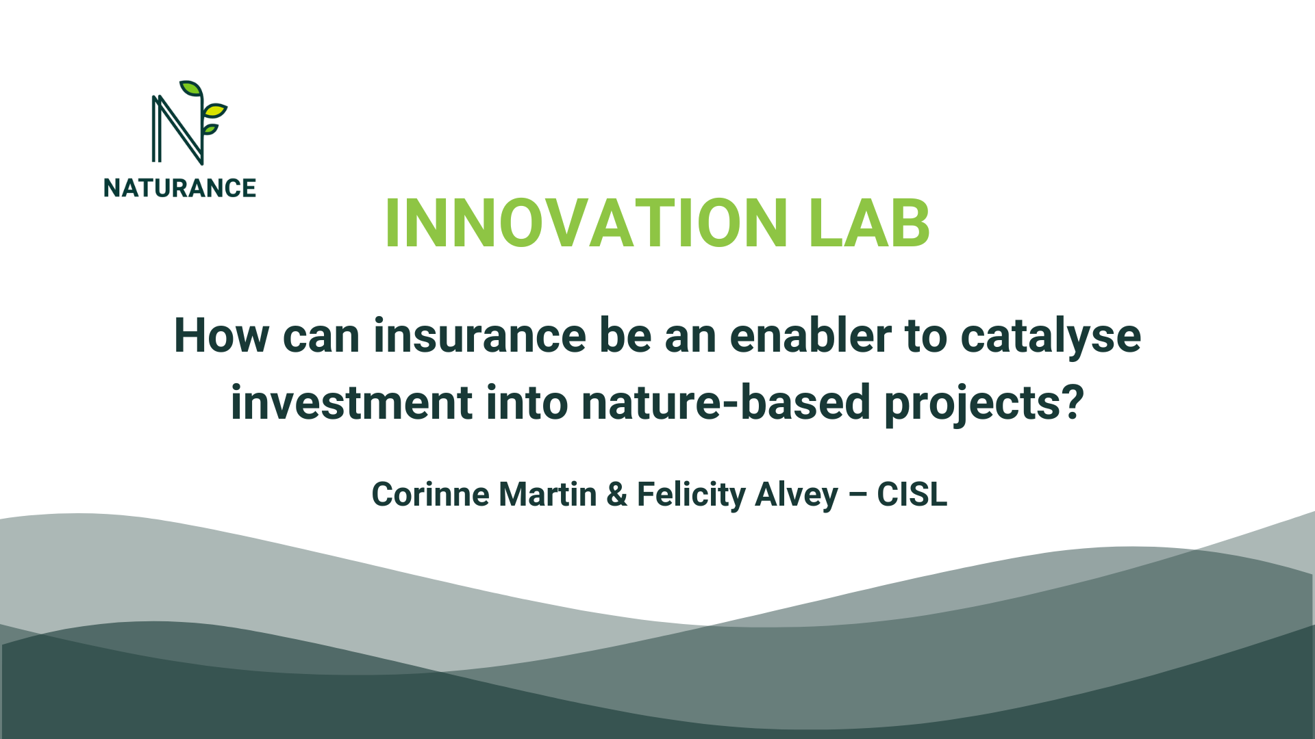 I-LAB | How can insurance be an enabler to catalyse investment into nature-based projects?